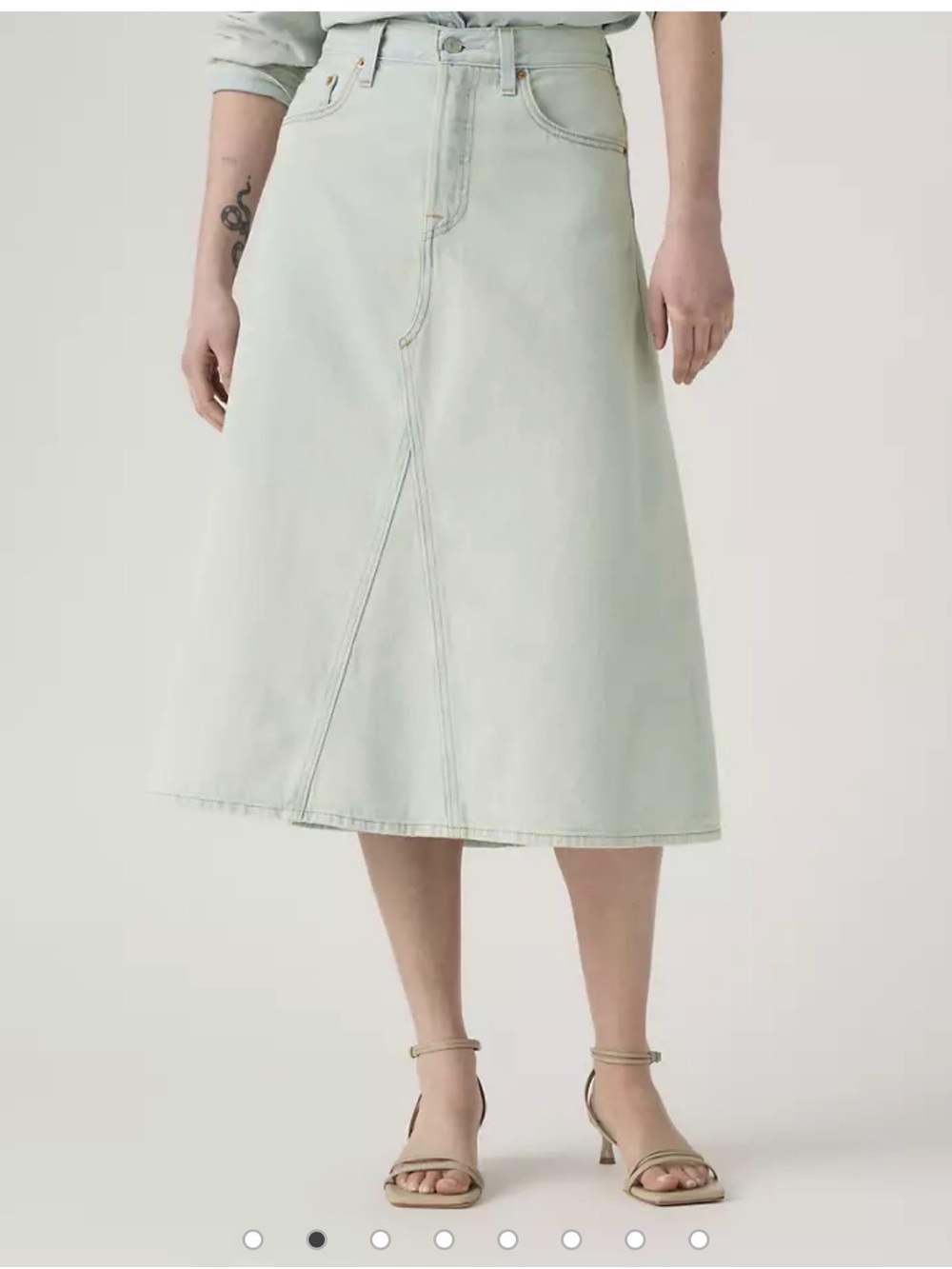 Levi’s Light Blue Denim A-Line Skirt BN sz33